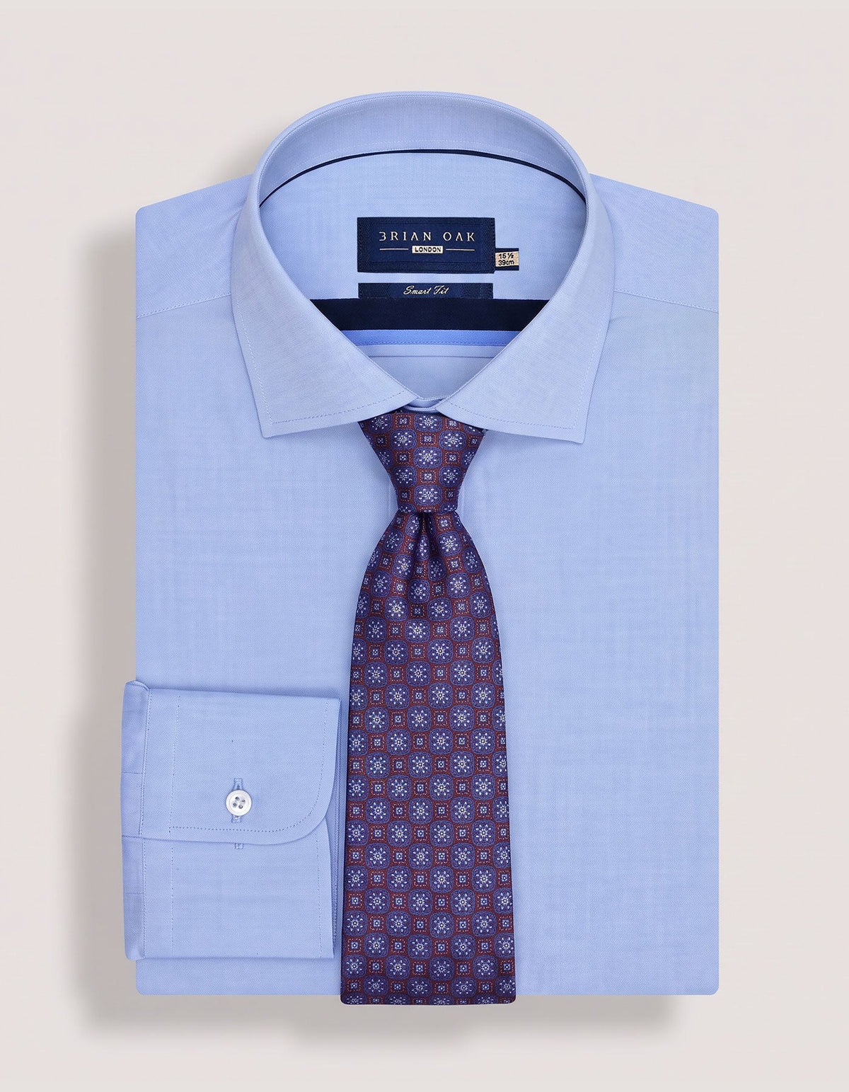 Maroon and Blue Floral Tie