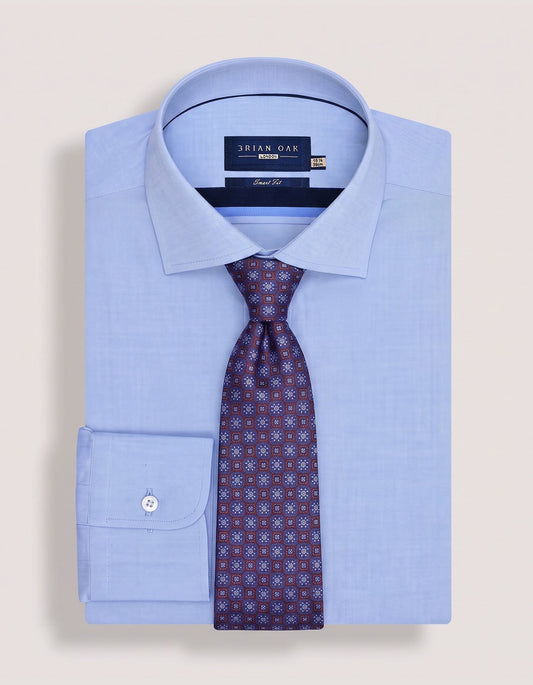 Maroon and Blue Floral Tie