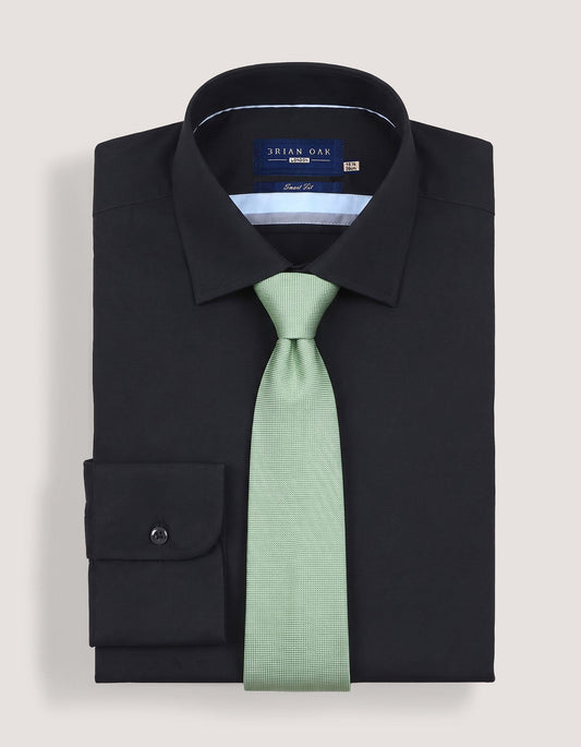Mint Green Self Print Silk Tie