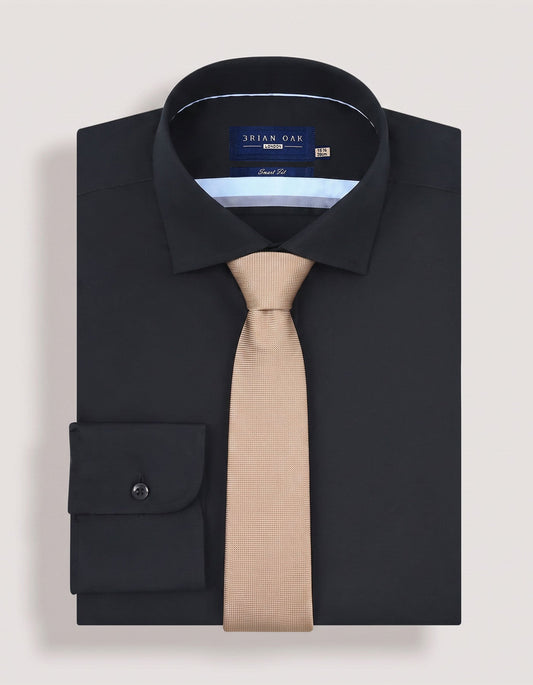 Peach Self Printed Silk Tie