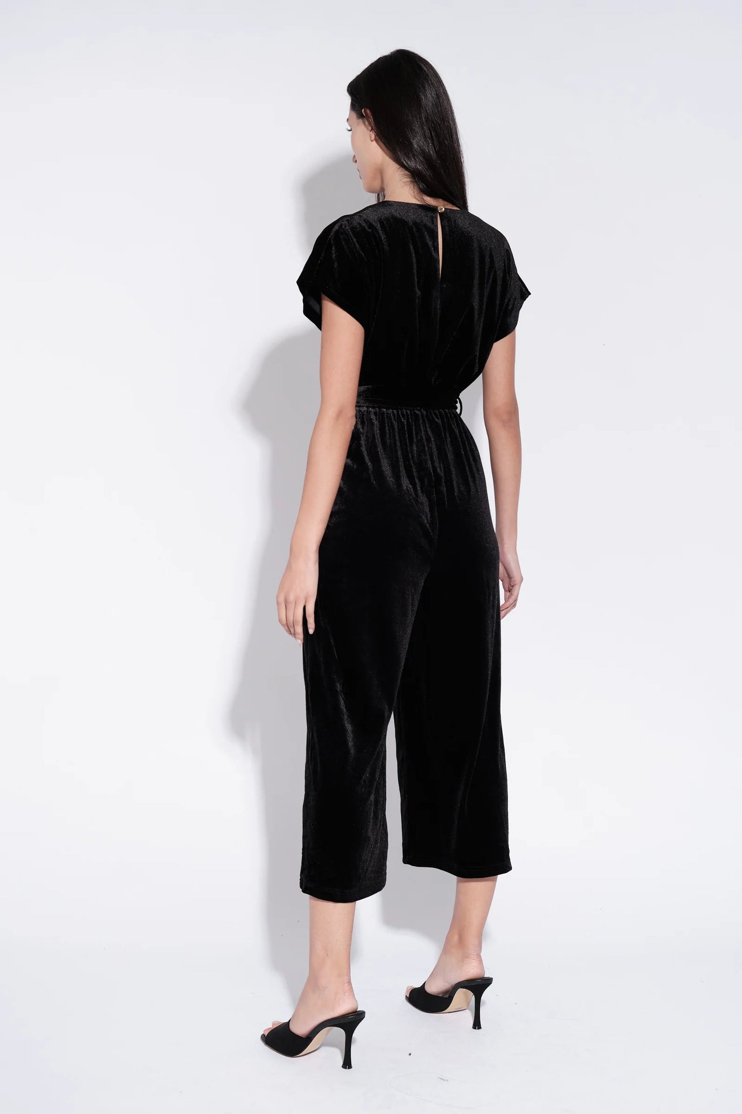 Tiffany Velvet Jumpsuit in Black