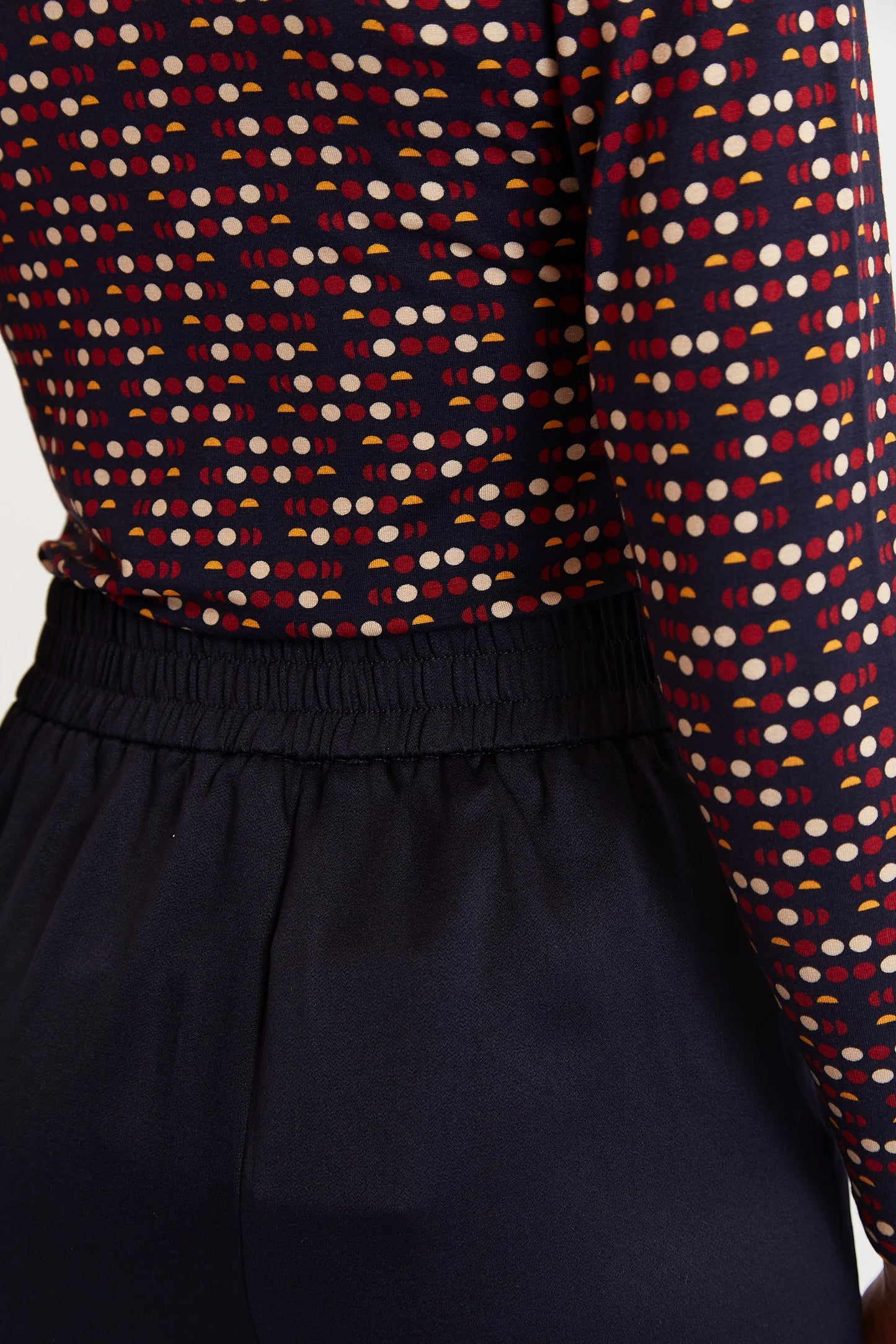 Tilde Sustainable Satin Back Crepe Wide Leg Trousers - Navy