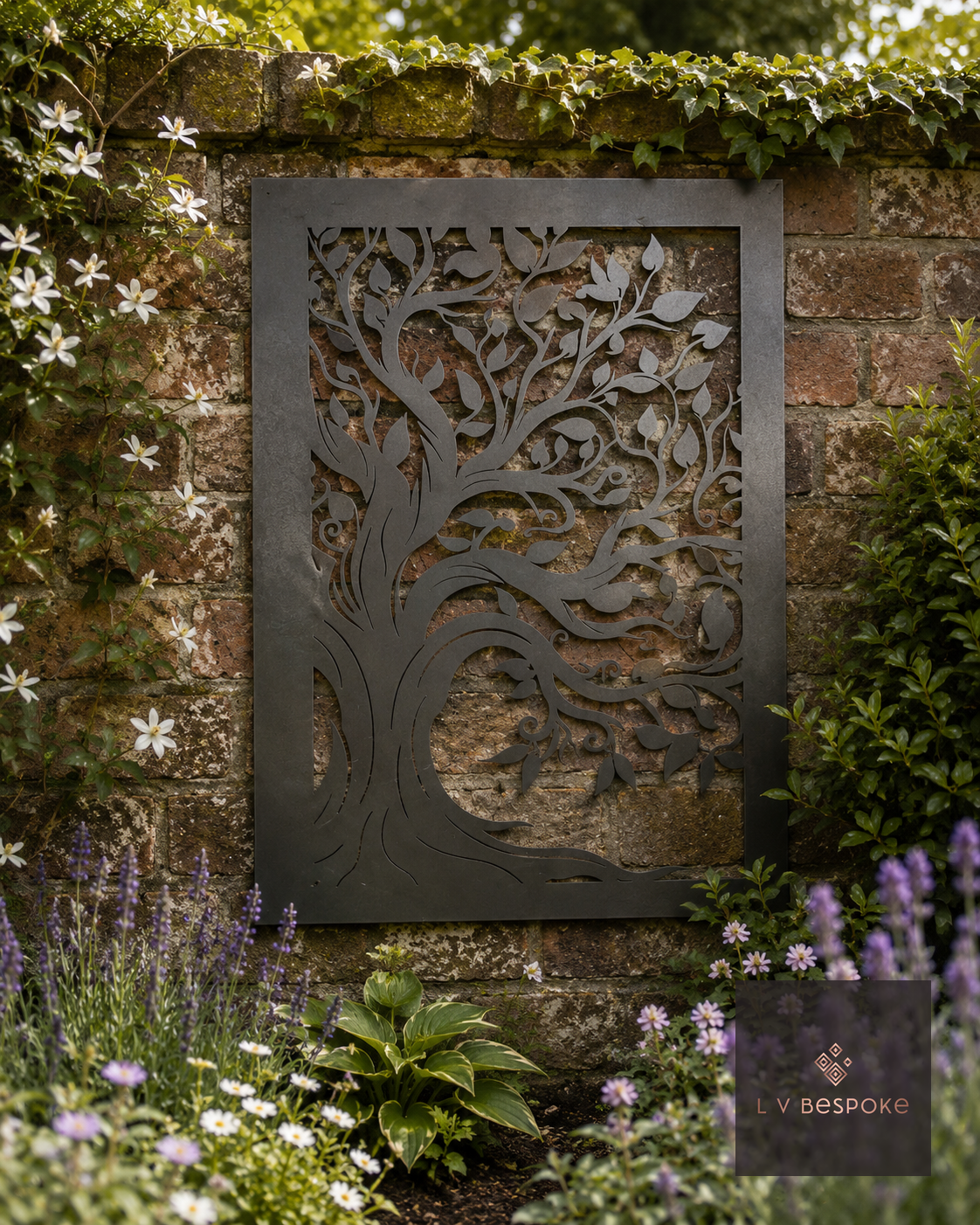 Tree of Life and Floral Garden Wall Art