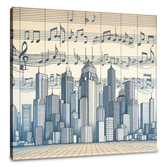 Melodic Skyline Canvas
