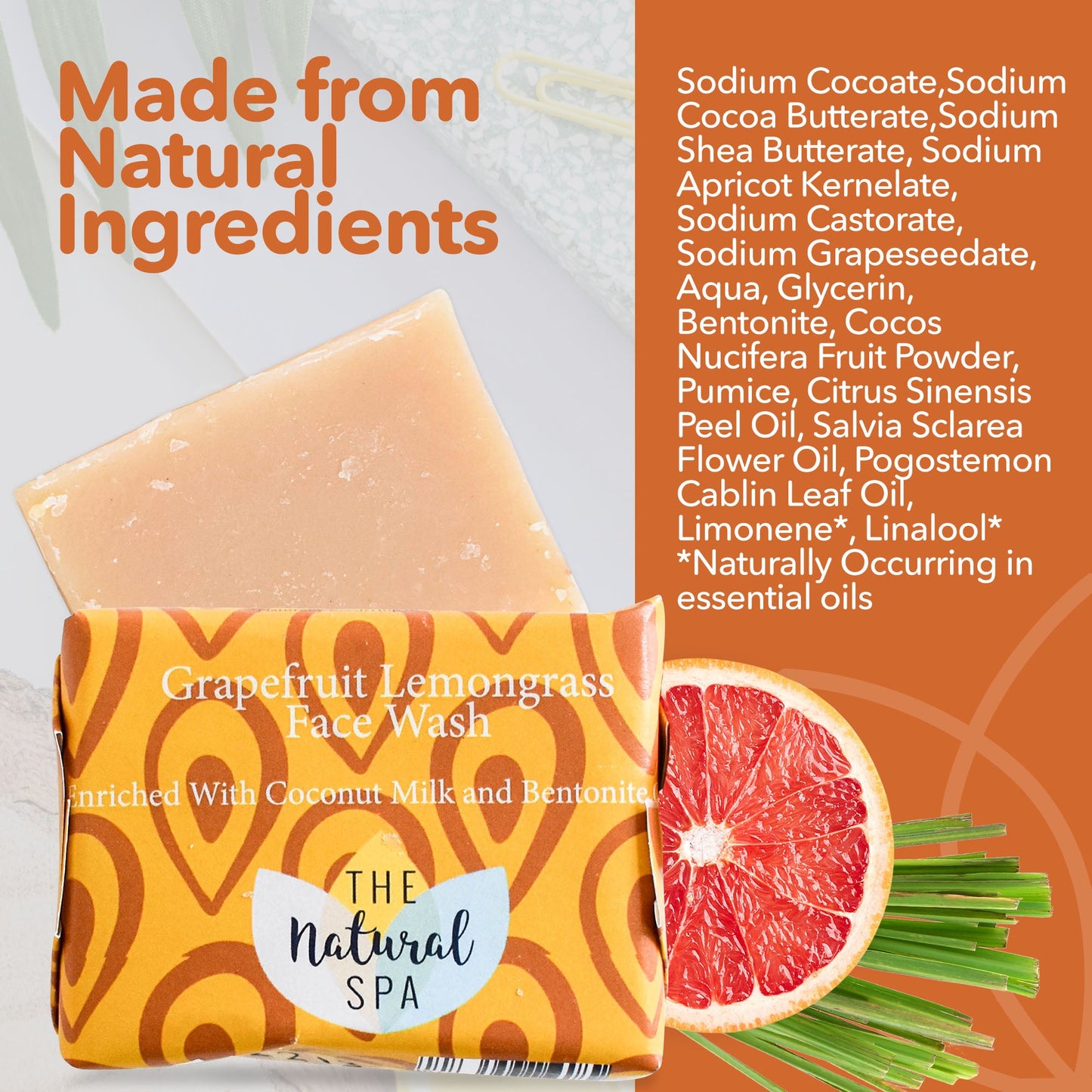Grapefruit Lemongrass Face Wash Bar
