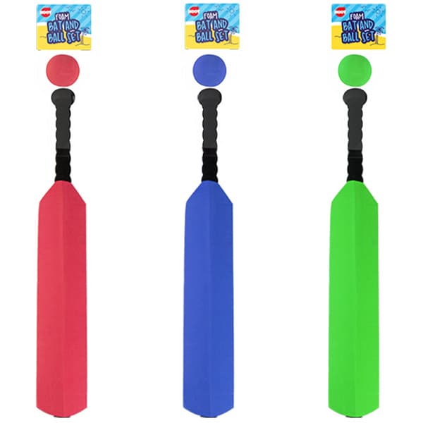 Children's Foam Cricket Bat & Ball Set in Assorted Colours for Ages 3+