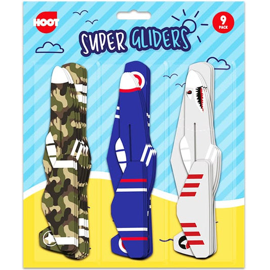 Pack of 9 Assorted DIY Airplane Super Gliders Toy for Children Ages 3+