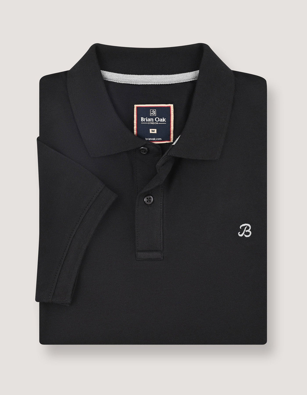 Black Regular Fit Cotton Polo Shirt