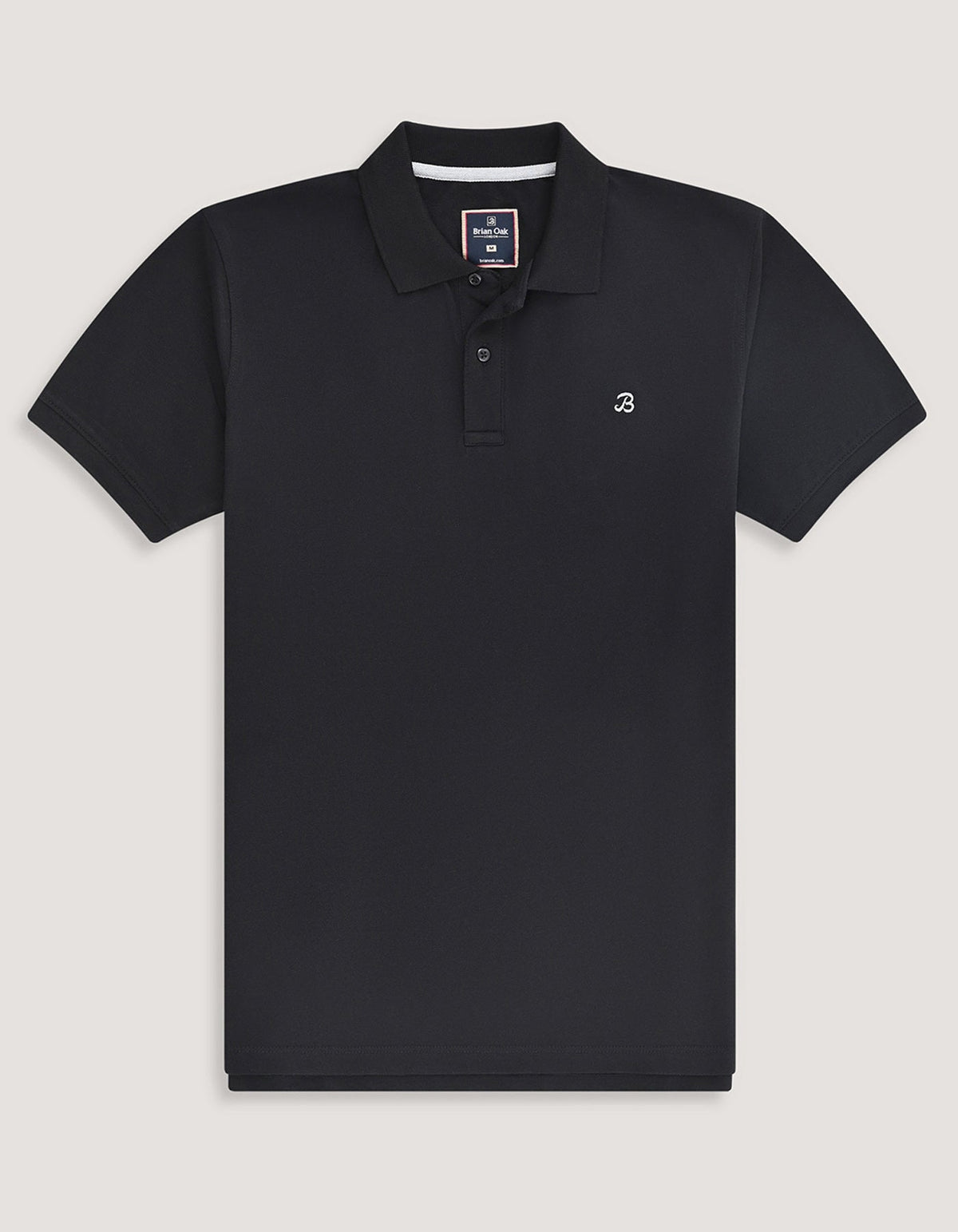 Black Regular Fit Cotton Polo Shirt