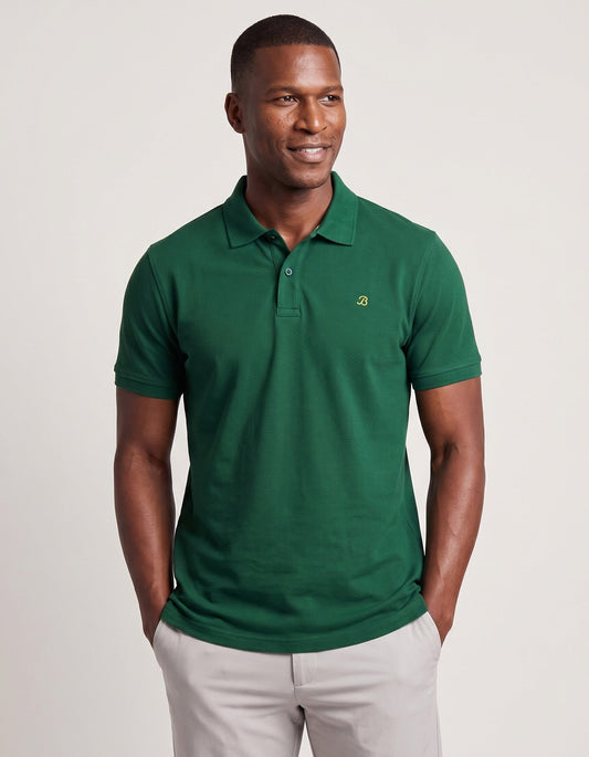 British Green Regular Fit Cotton Polo Shirt