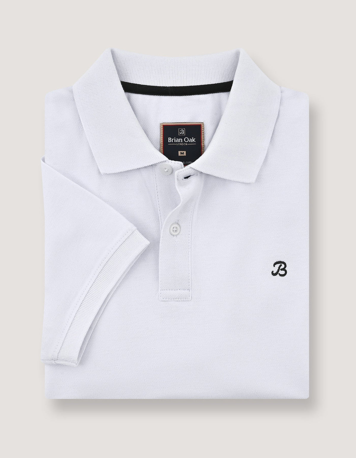White Regular Fit Cotton Polo Shirt