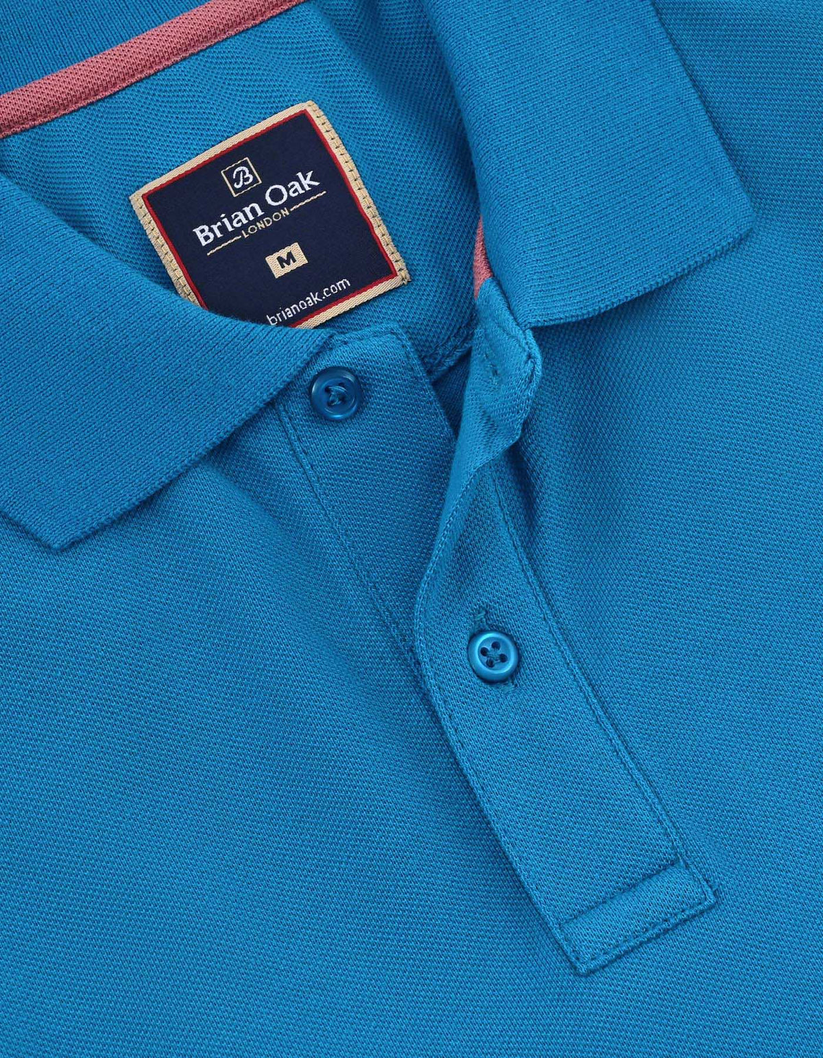Turquoise Regular Fit Cotton Polo Shirt