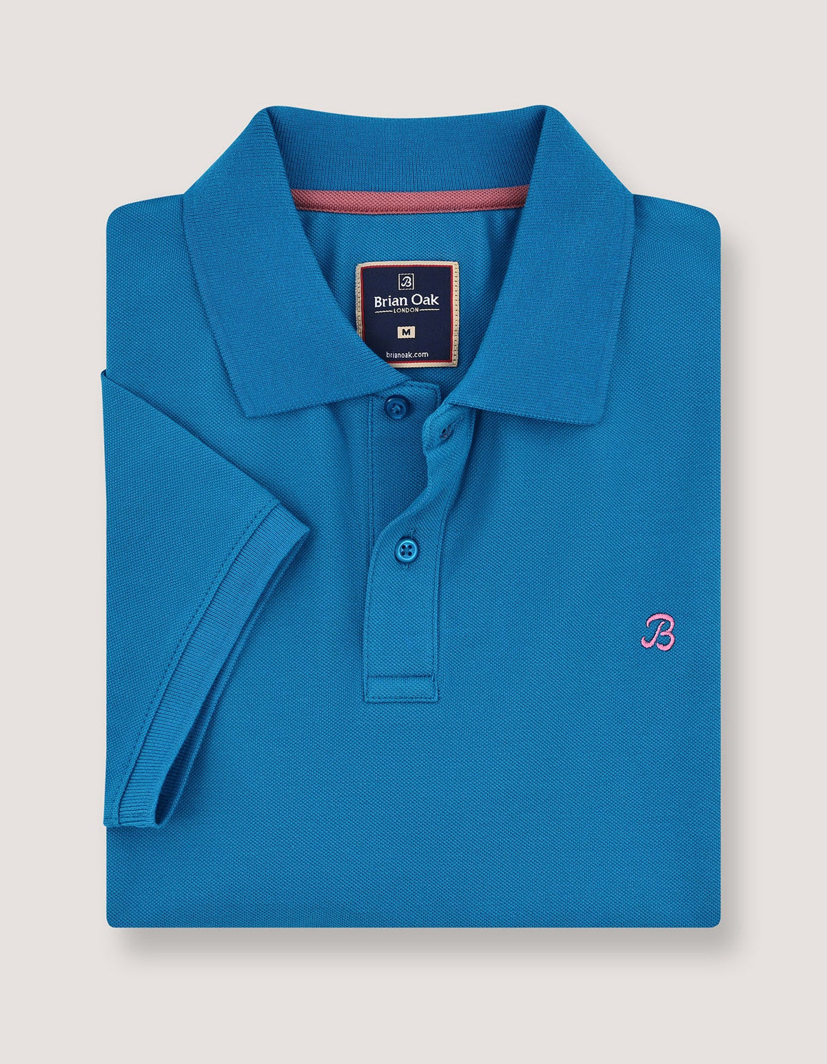 Turquoise Regular Fit Cotton Polo Shirt