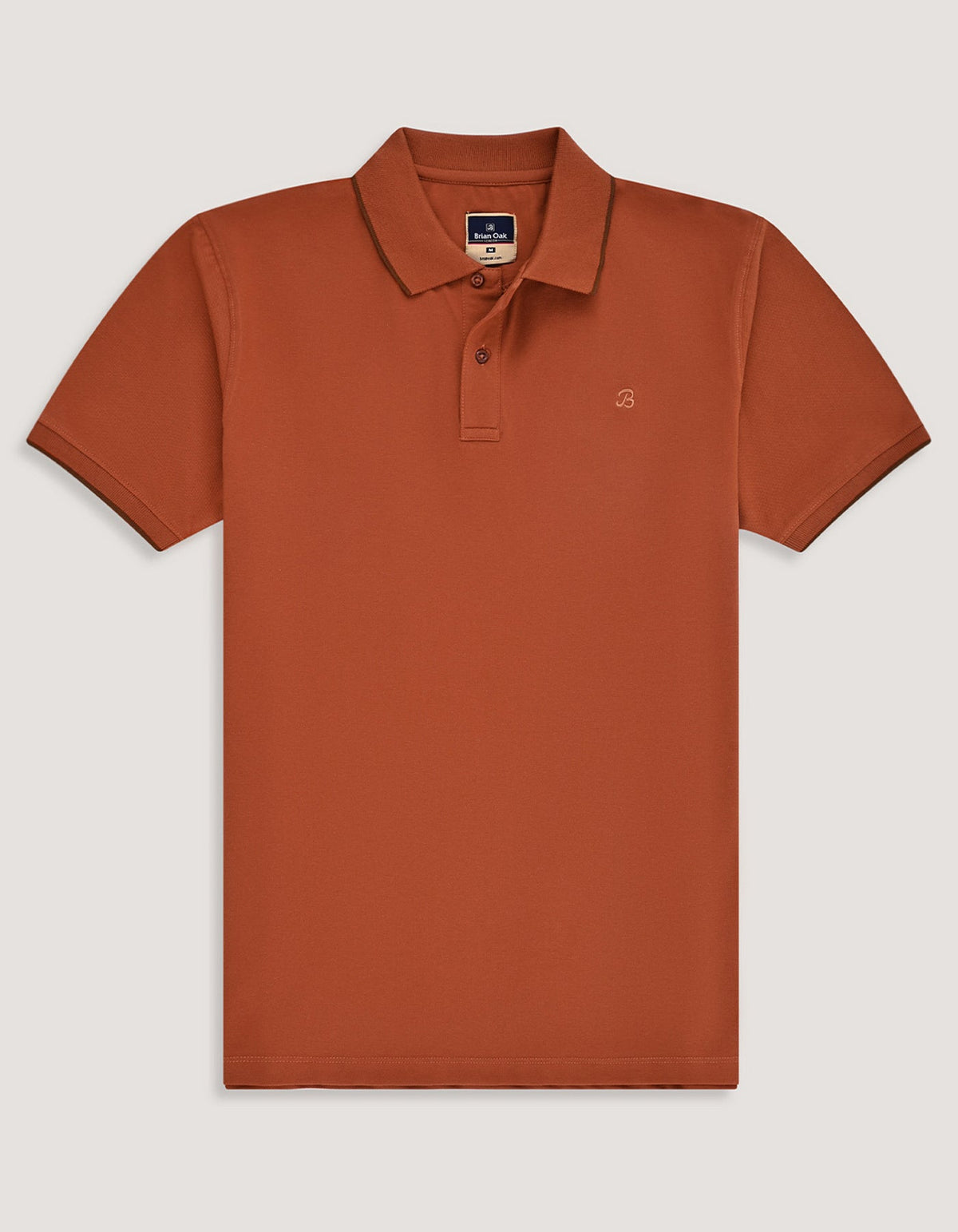 Rust Regular Fit Cotton Polo Shirt