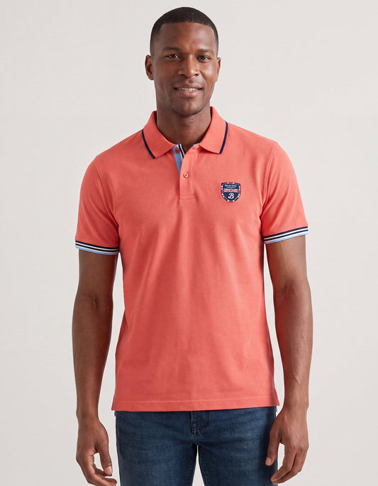 Coral Union Jack Polo Shirt