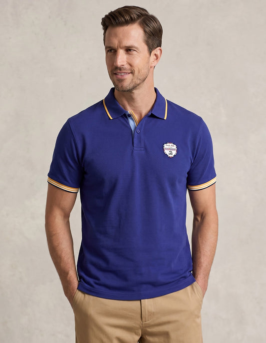 Electric Blue Union Jack Polo Shirt