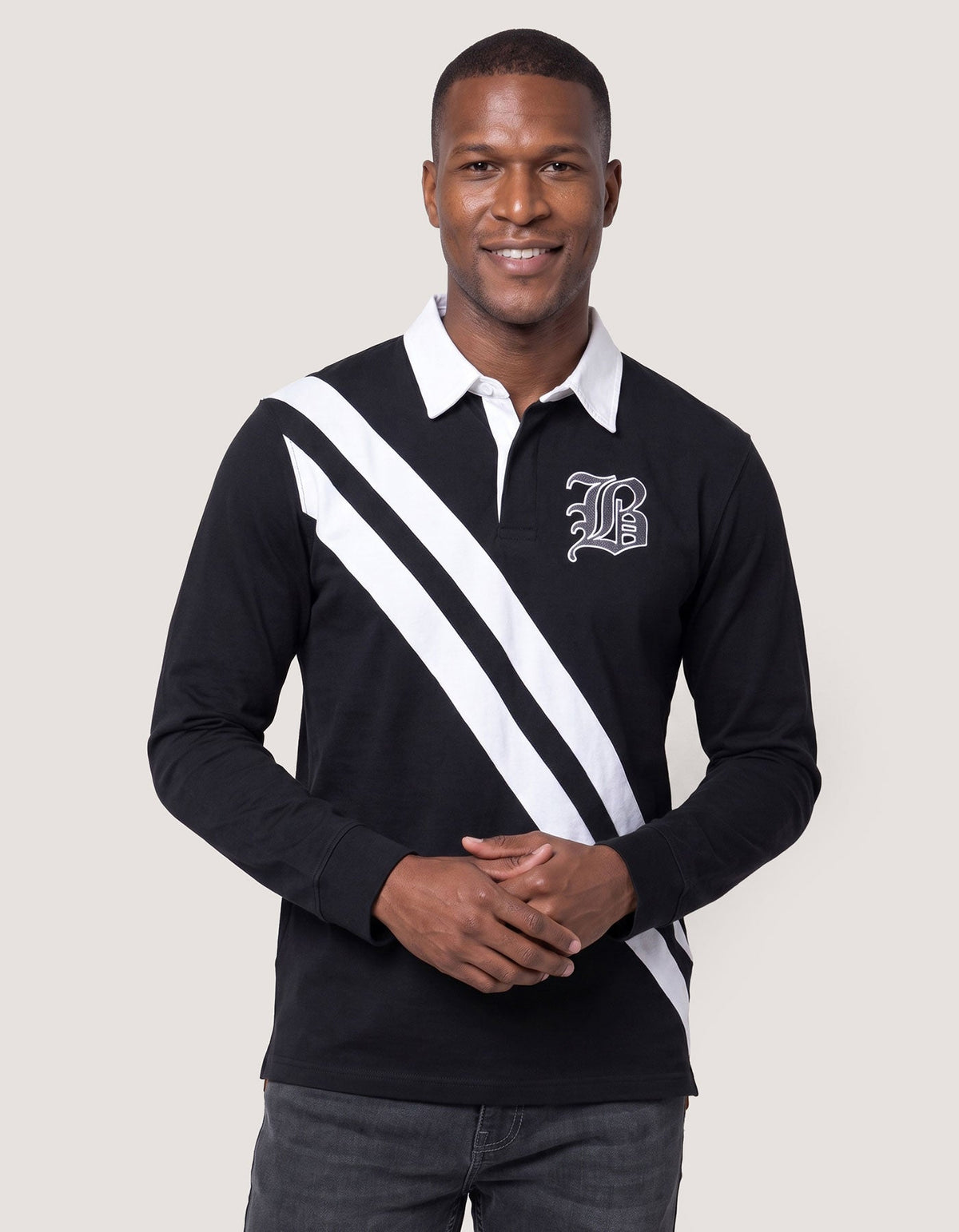 Black Classic Rugby Shirt
