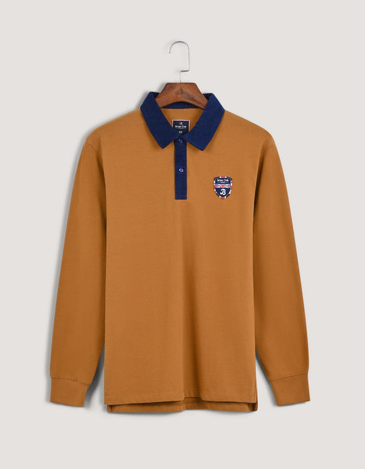 Mustard Orange Plain Rugby Shirt