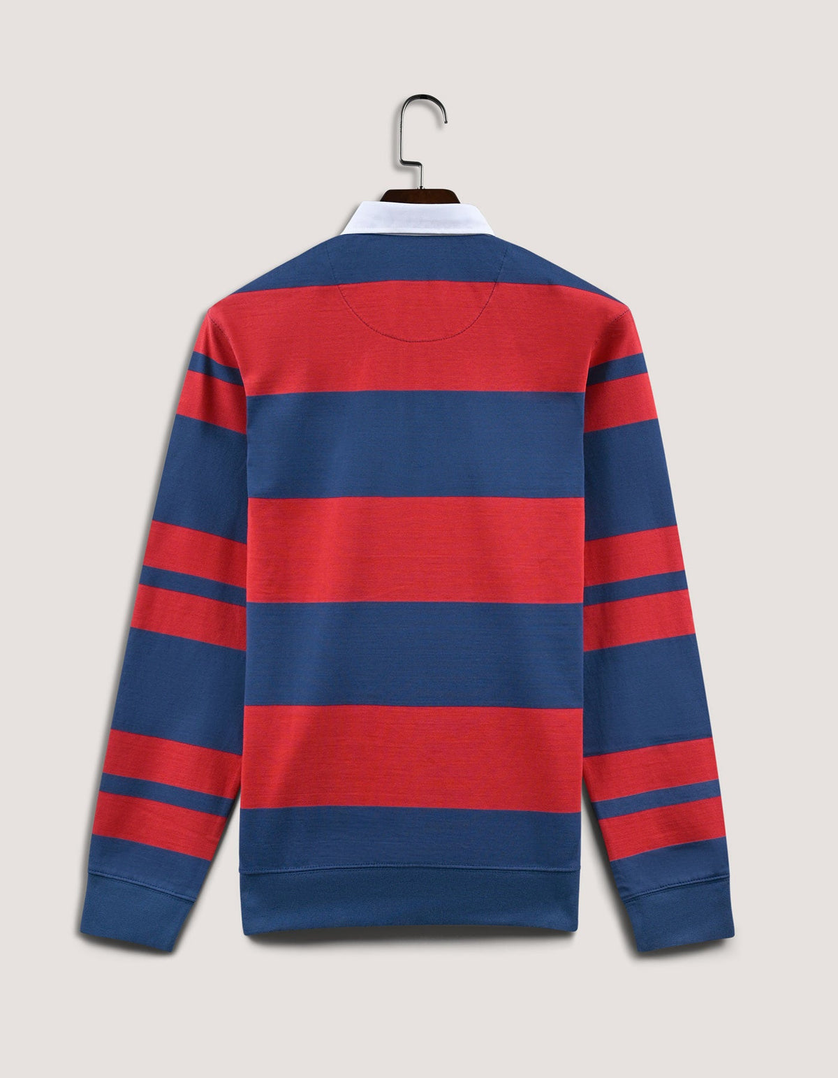 Blue and Red Striped Rugby Shirt