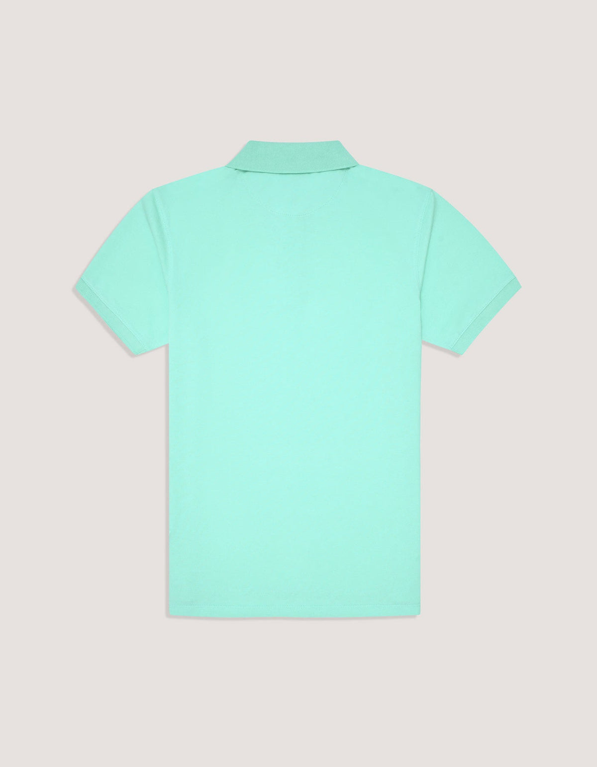Aqua Tipped Pique Polo Shirt