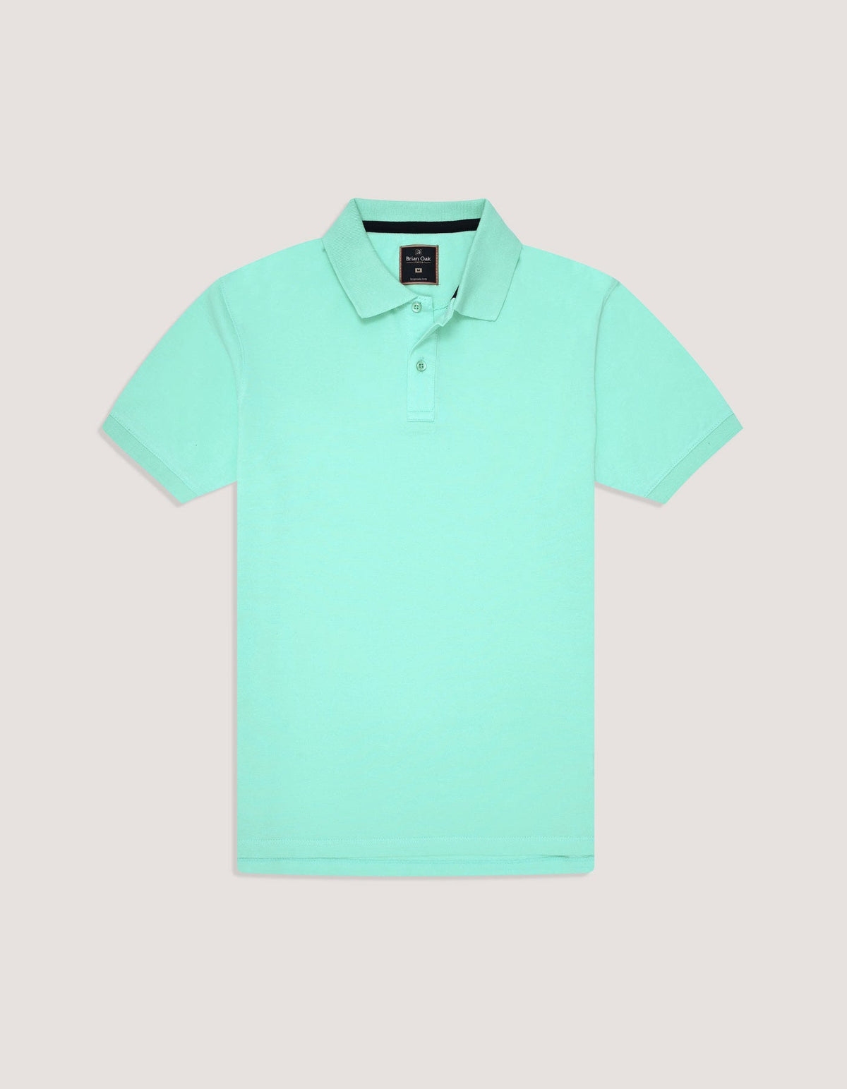 Aqua Tipped Pique Polo Shirt
