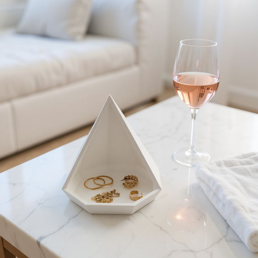 Pyramidal Tray | Abstract Geometric Trinket Dish