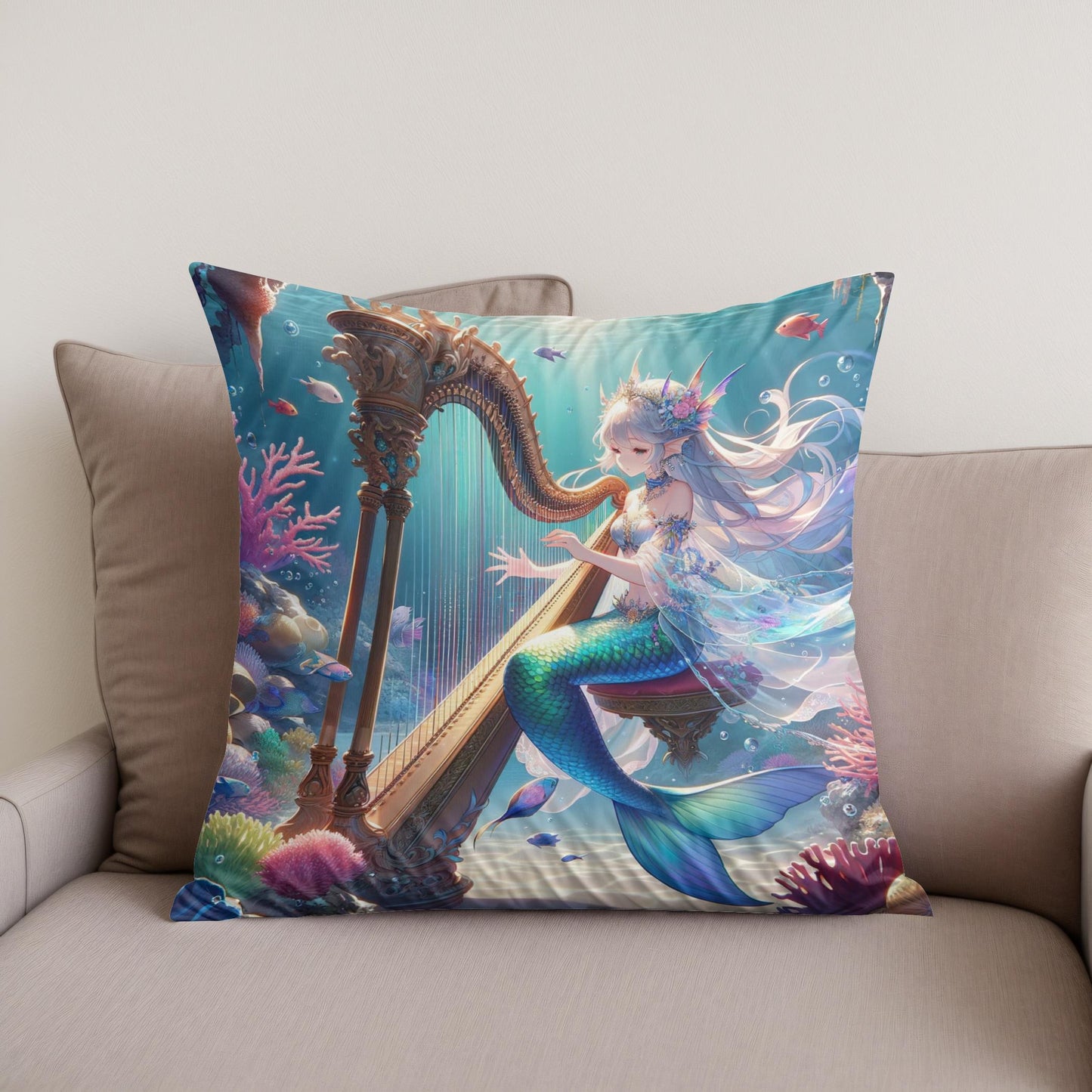 Ocean's Melody Cotton Cushion