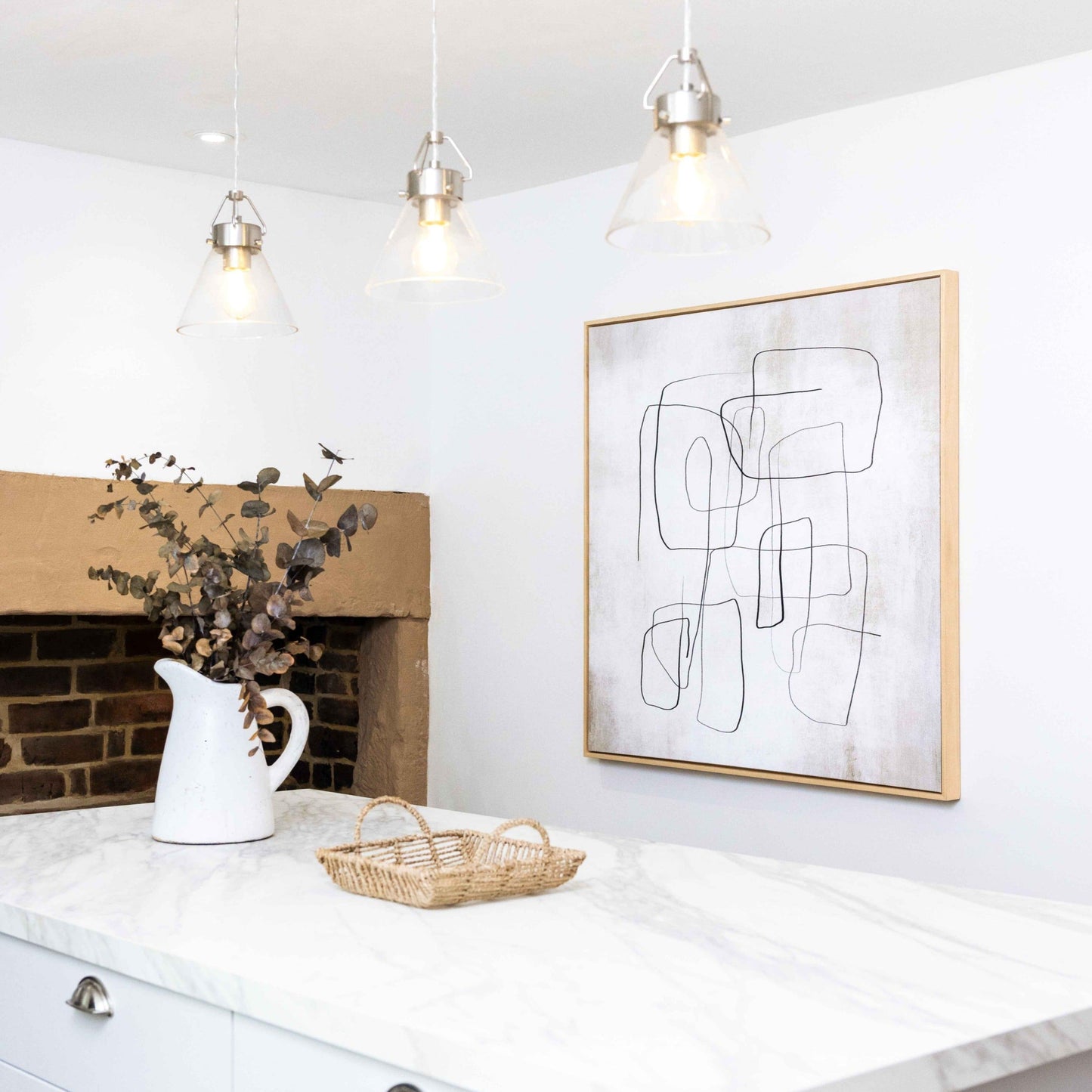 Fina II Square Framed Printed Canvas