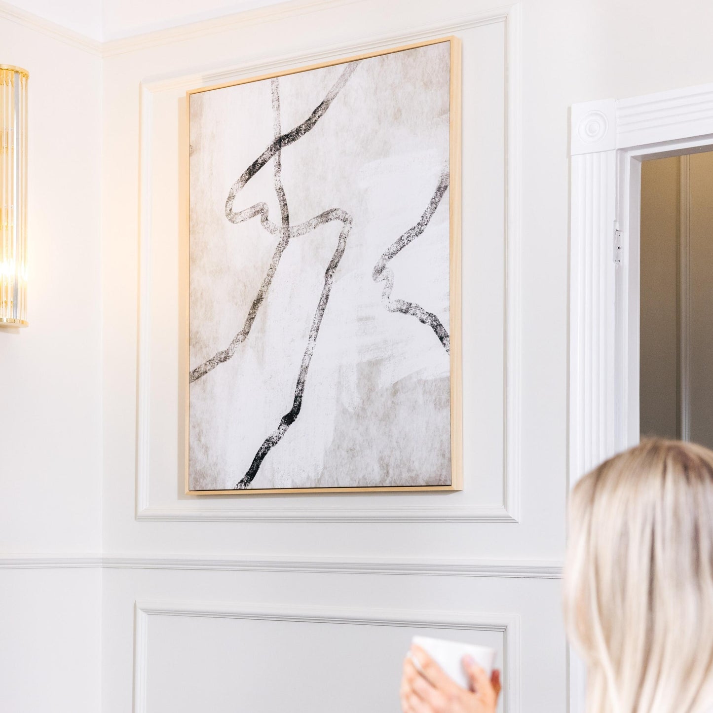 Modo I Portrait Framed Printed Canvas