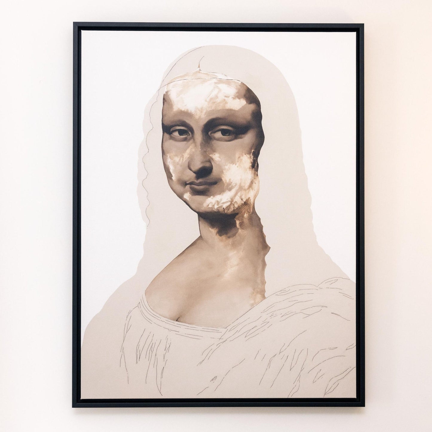 M.Lisa 2 Portrait Framed Printed Canvas