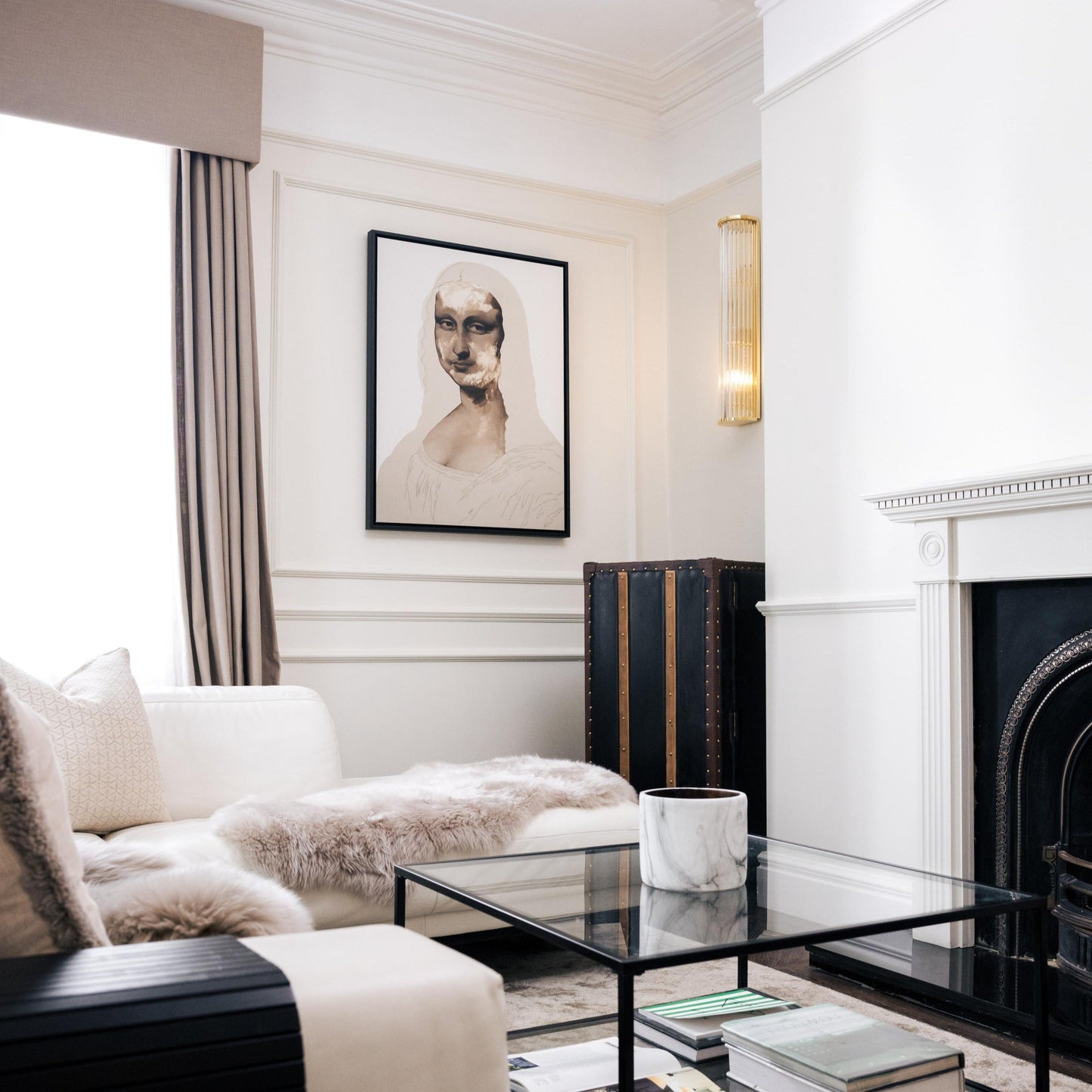 M.Lisa 2 Portrait Framed Printed Canvas