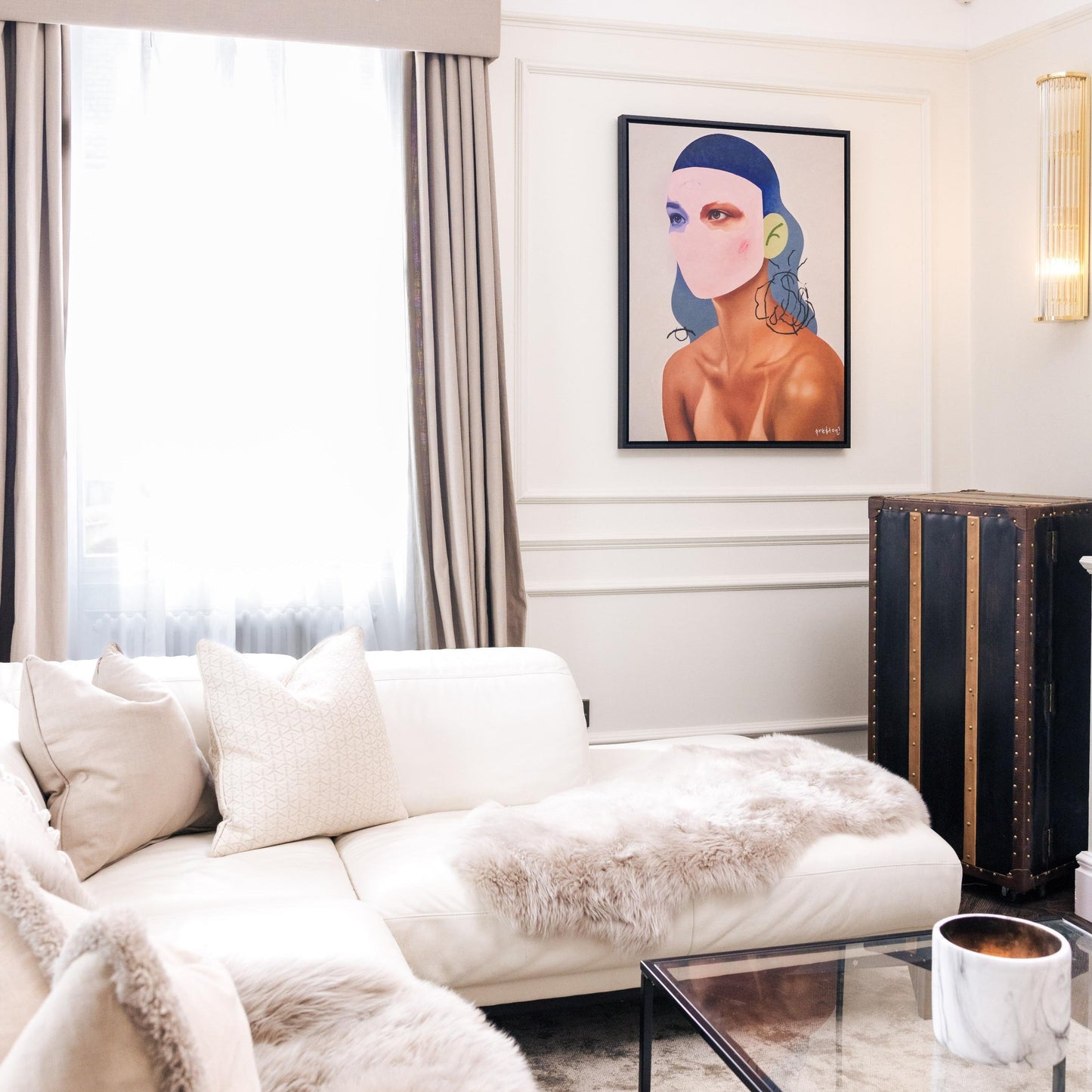 Being Human Portrait Framed Printed Canvas