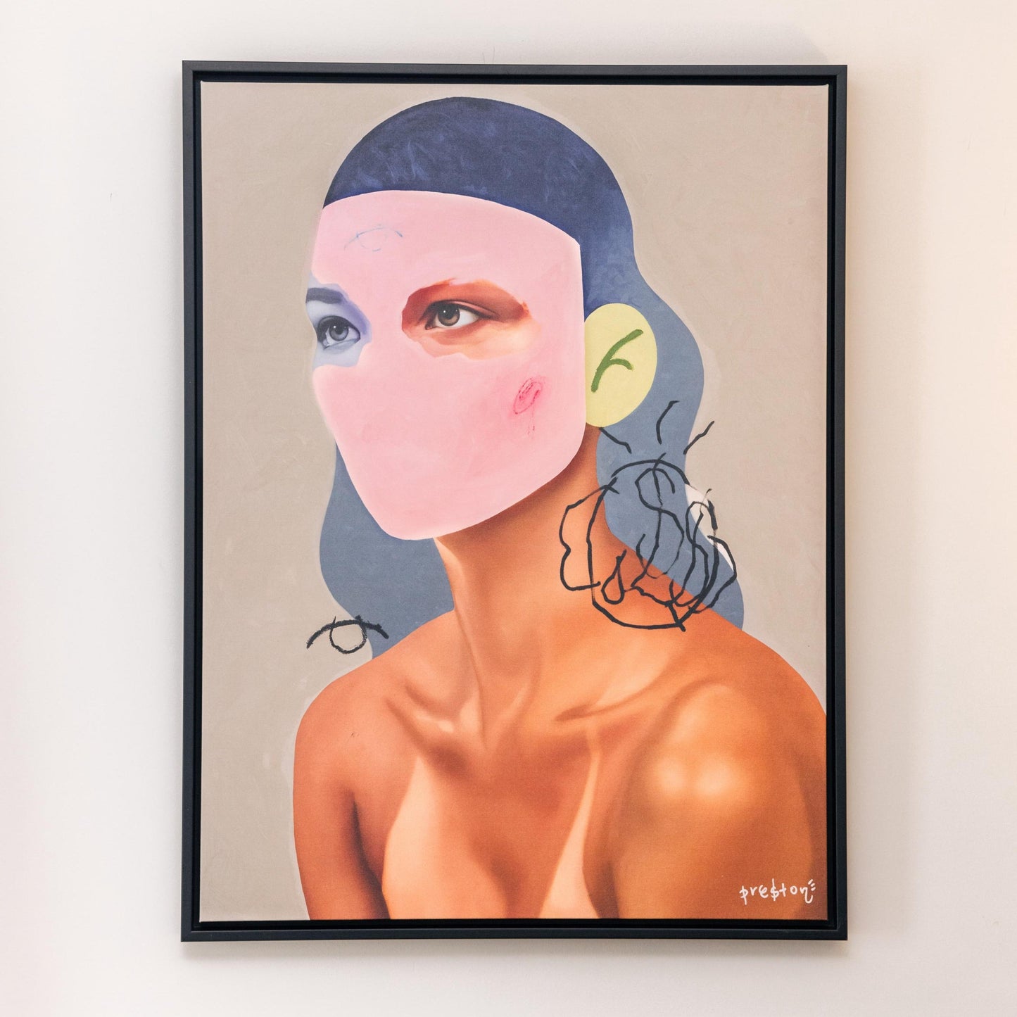 Being Human Portrait Framed Printed Canvas