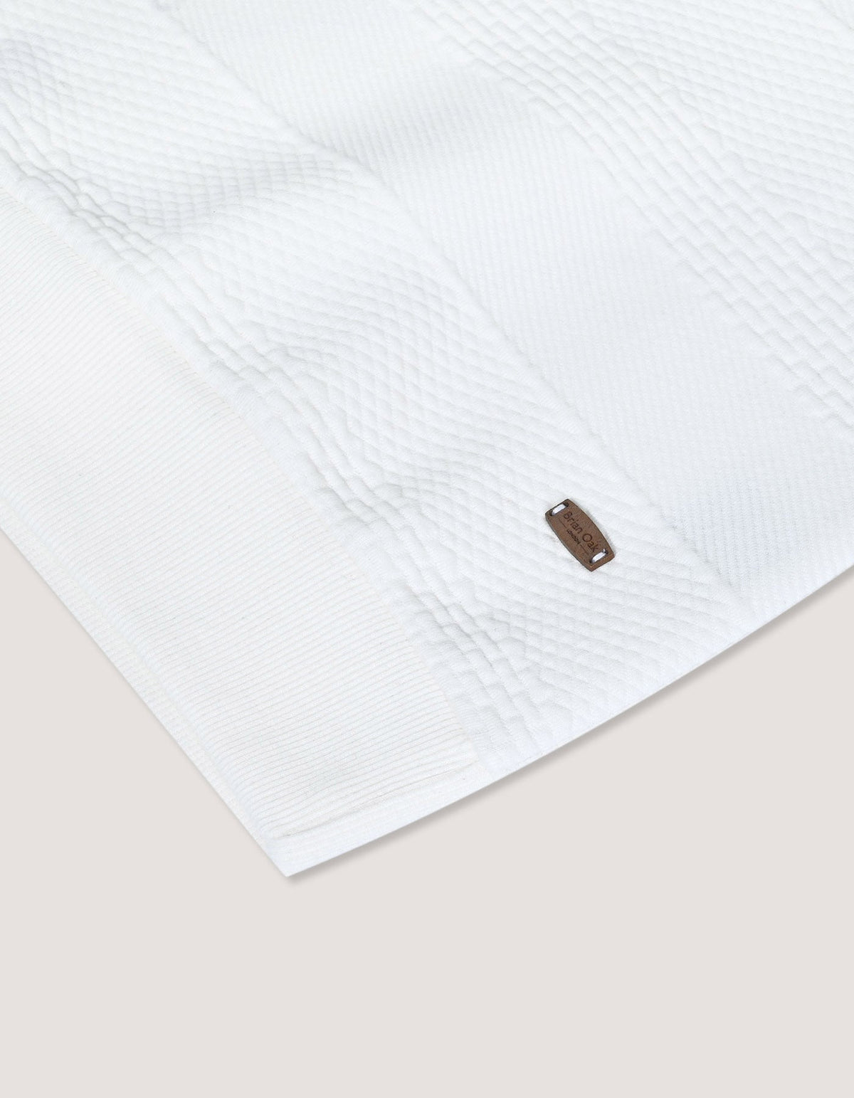 Off White Textured Jacquard Sweatshirt