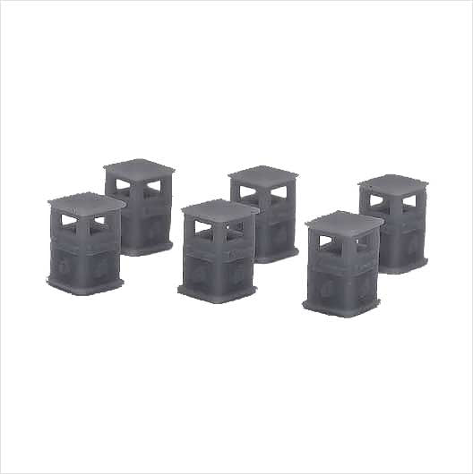 TT Scale Ready to Paint Civic Litter Bin - Style 2 (6 pack)