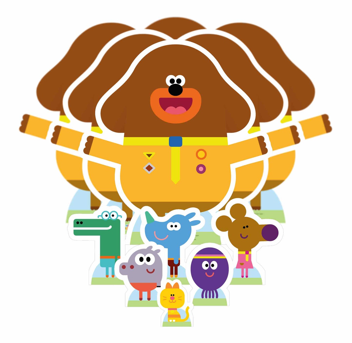 TT005 Hey Duggee & The Squirrels Table Toppers Party Pack Twelve Cut Outs