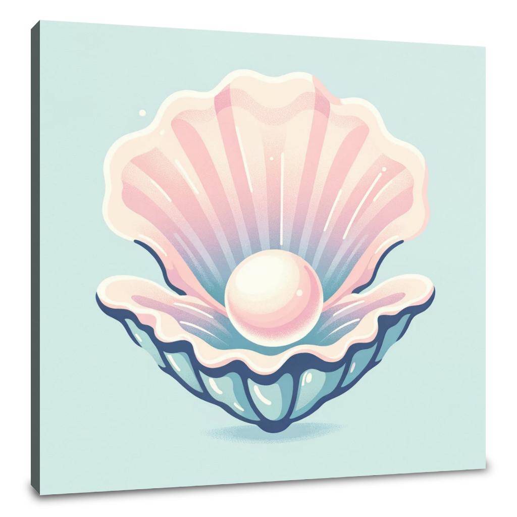 Pastel Pearl Oyster Canvas