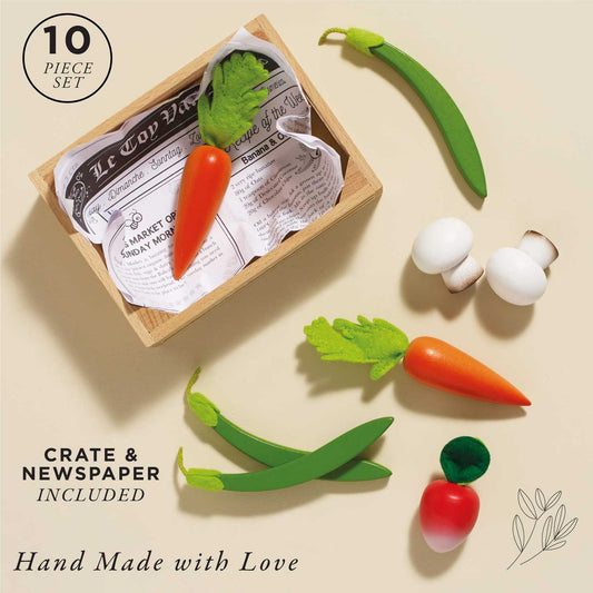 Harvest Vegetables Wooden Food Crate