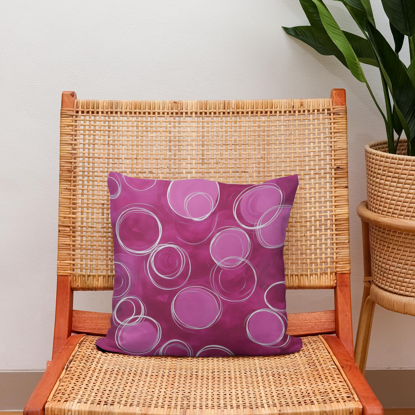 Plum and Pink Harmony Cotton Cushion