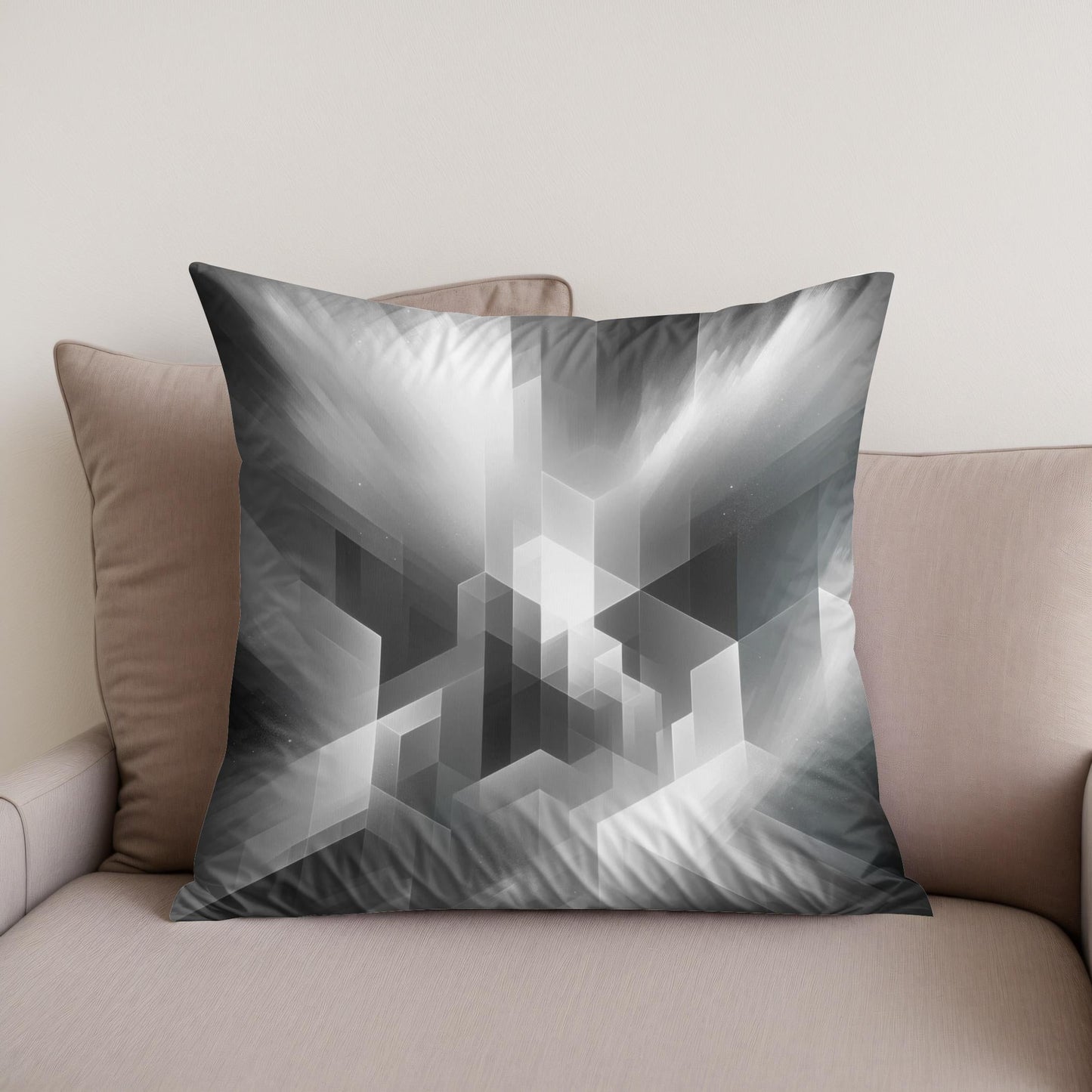 Monochrome Mystique Cotton Cushion