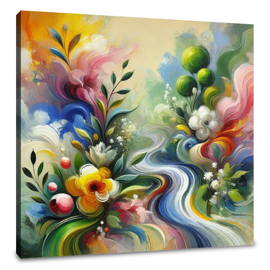 Abstract Spring Renewal Canvas