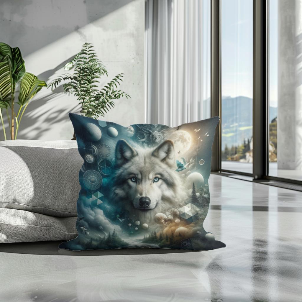 Wild Wolf's Dream Cotton Cushion
