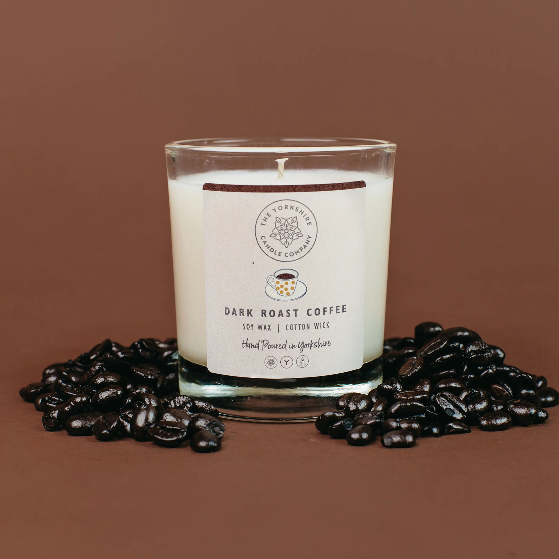 Dark Roast Coffee Candle in Glass Tumbler