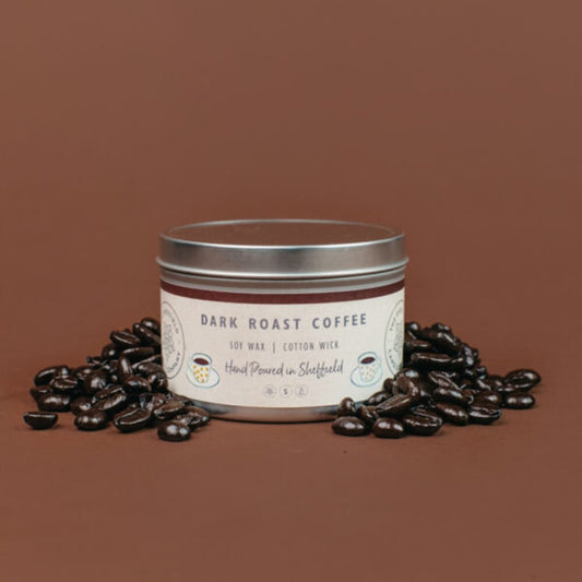 Dark Roast Coffee Scented Tin Candle Large