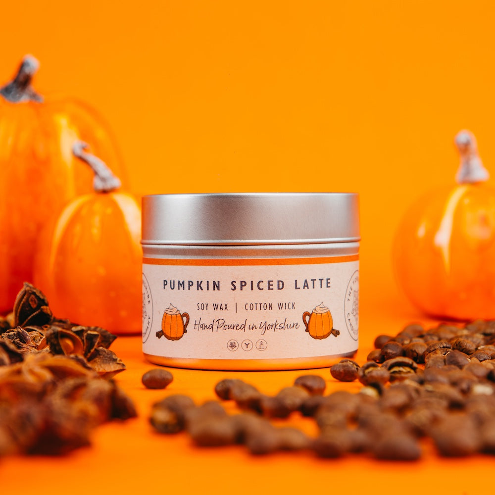 Pumpkin Spiced Latte Scented Tin Candle