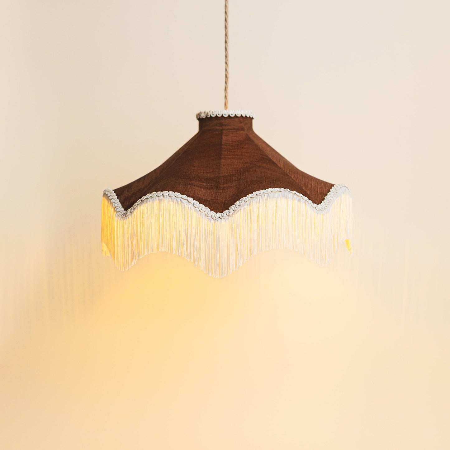 The Daisy Moiré Lampshade – Cognac