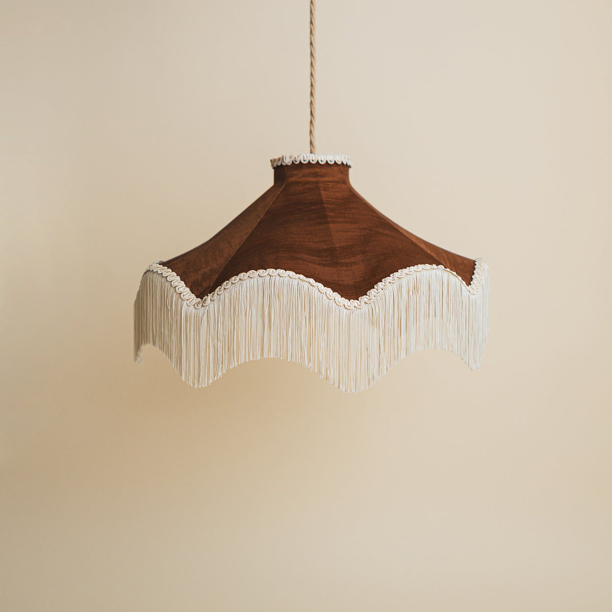 The Daisy Moiré Lampshade – Cognac