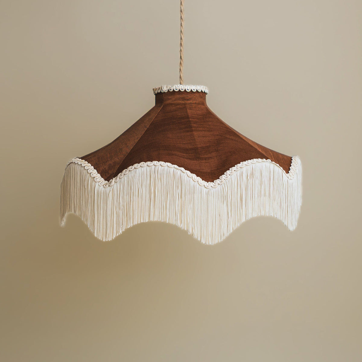 The Daisy Moiré Lampshade – Cognac