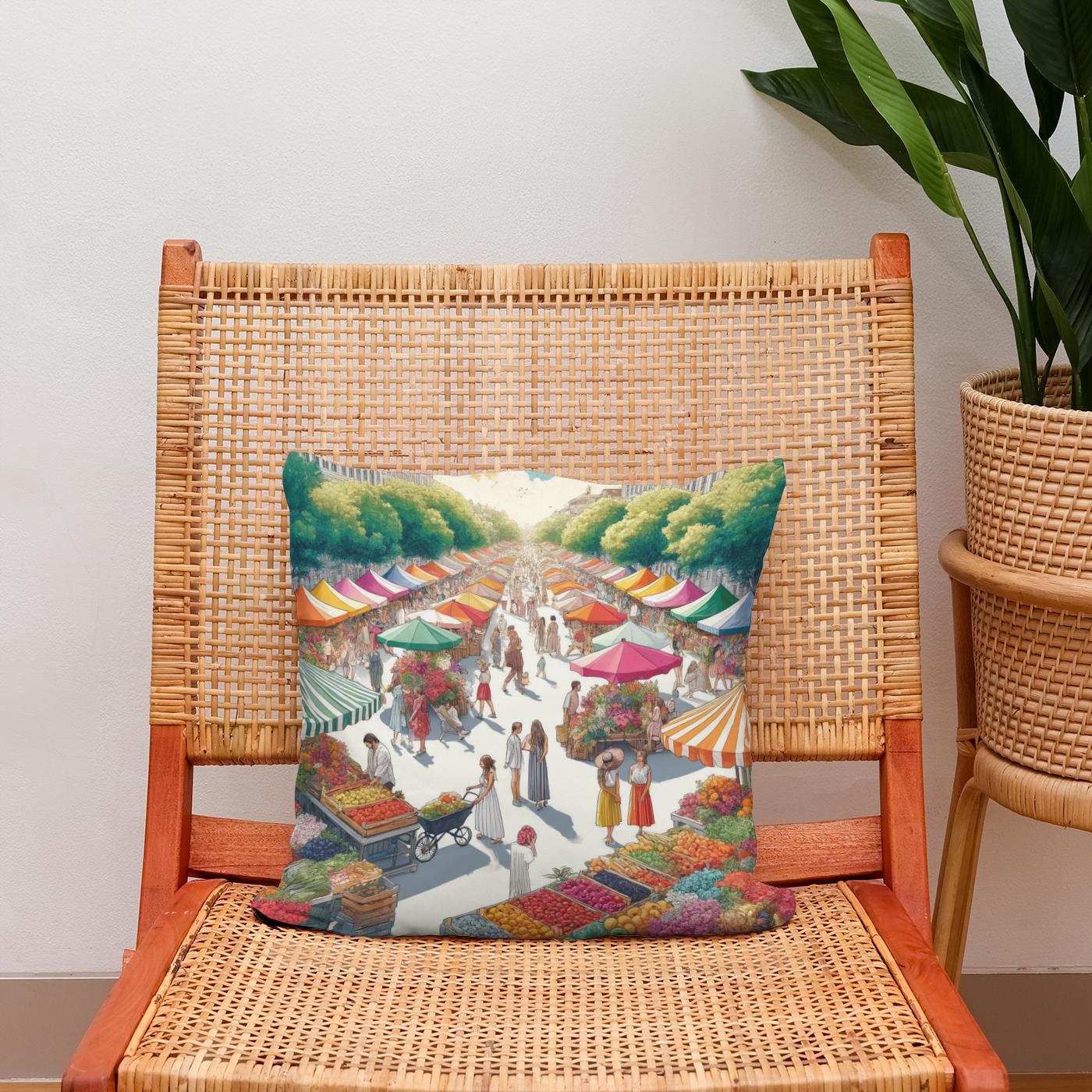 Market Vibrance Summer Cotton Cushion