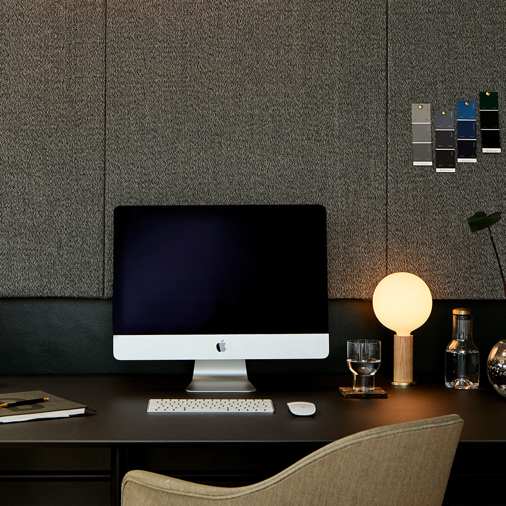 Knuckle Table Lamp in Oak + Sphere IV Set of 2